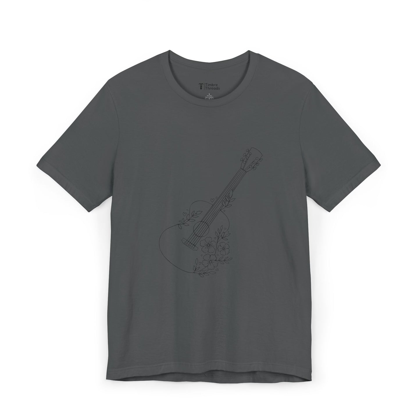 Guitar Line Art Short Sleeve Tee