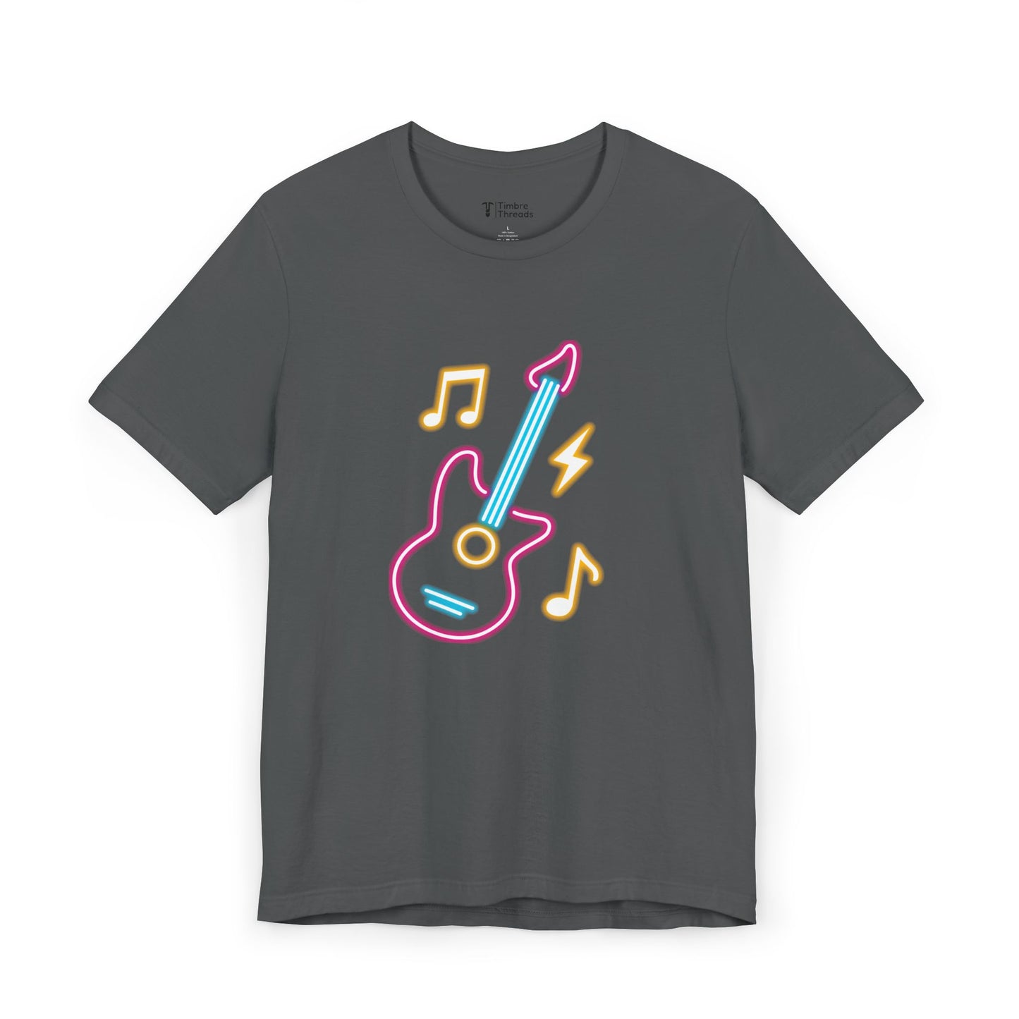 Neon Sign Guitar Short Sleeve Tee