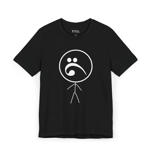 Bass Clef Sad Man Short Sleeve Tee