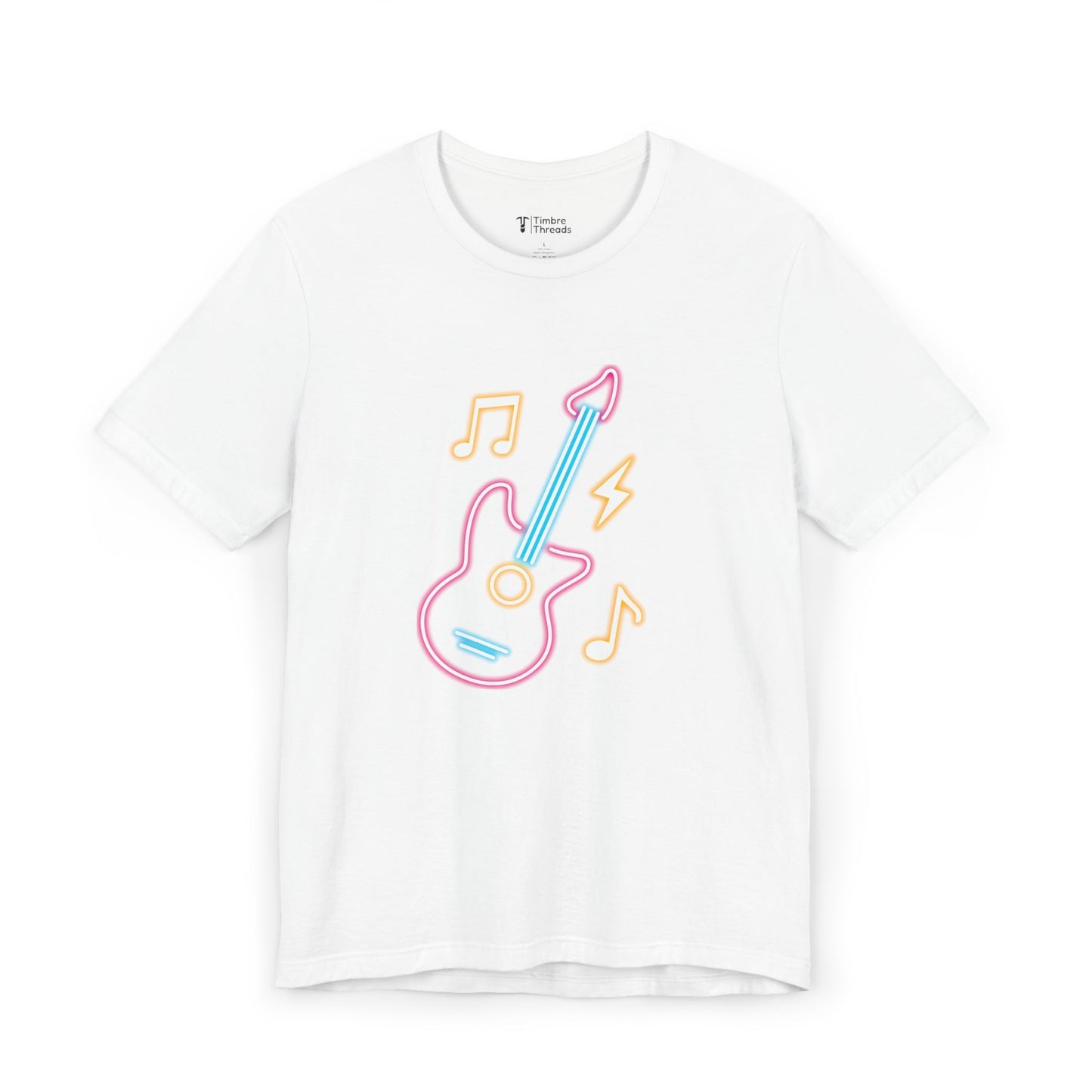 Neon Sign Guitar Short Sleeve Tee