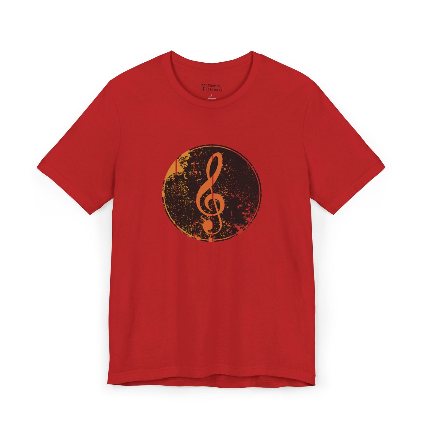 Faded Treble Clef Graphic Short Sleeve Tee