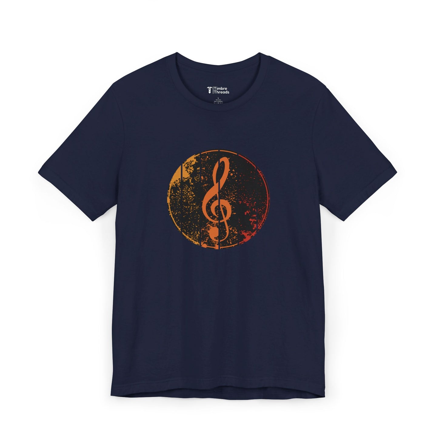 Faded Treble Clef Graphic Short Sleeve Tee