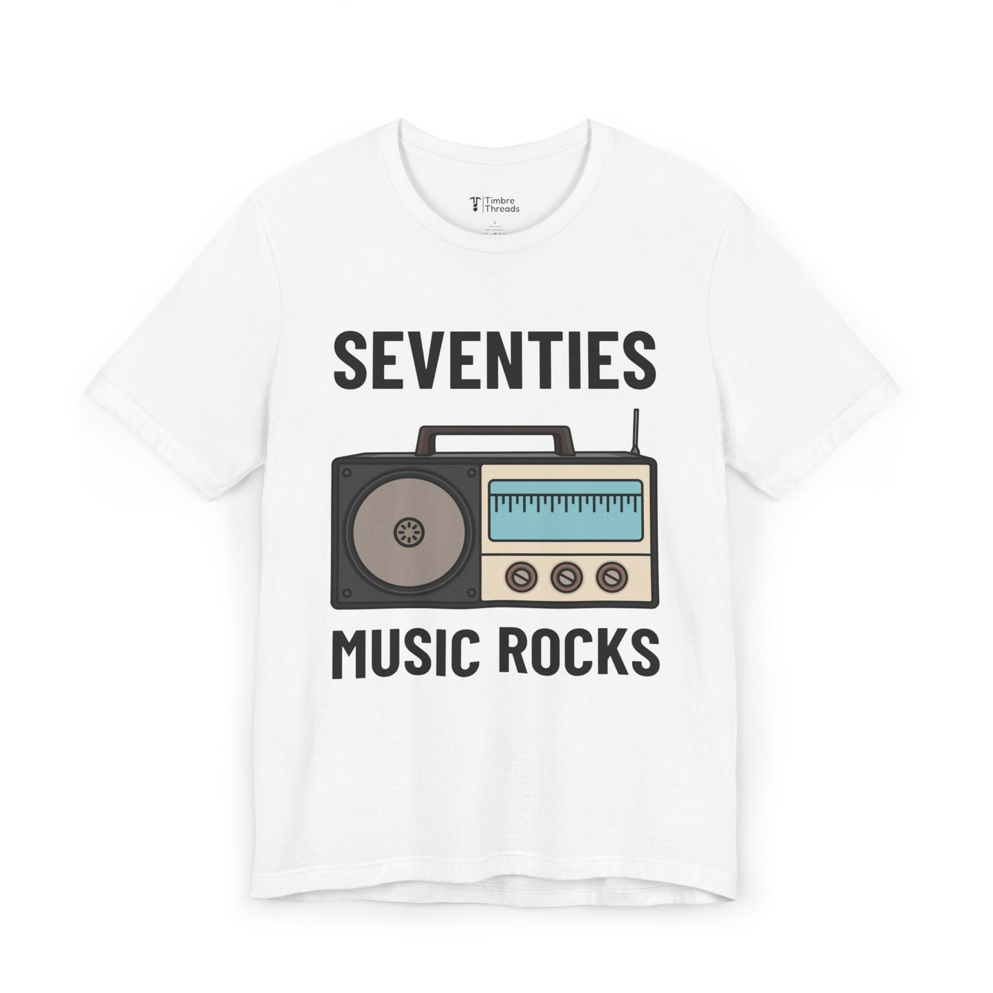 Seventies Music Rocks Graphic Short Sleeve Tee