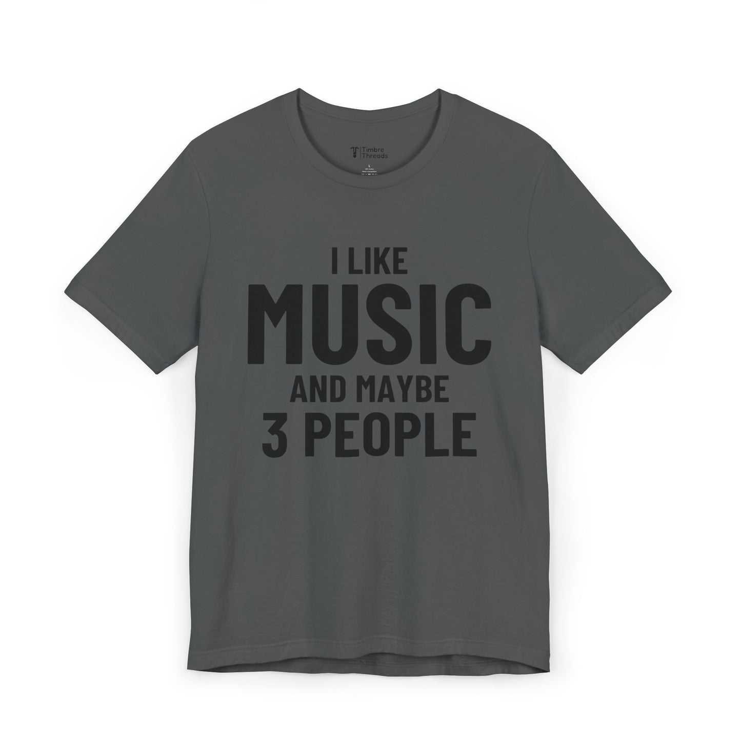 I Like Music and Maybe 3 People Short Sleeve Tee