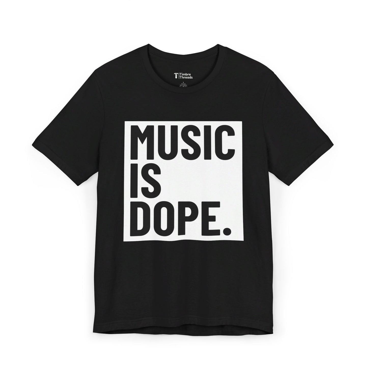 Music Is Dope Box Graphic Short Sleeve Tee