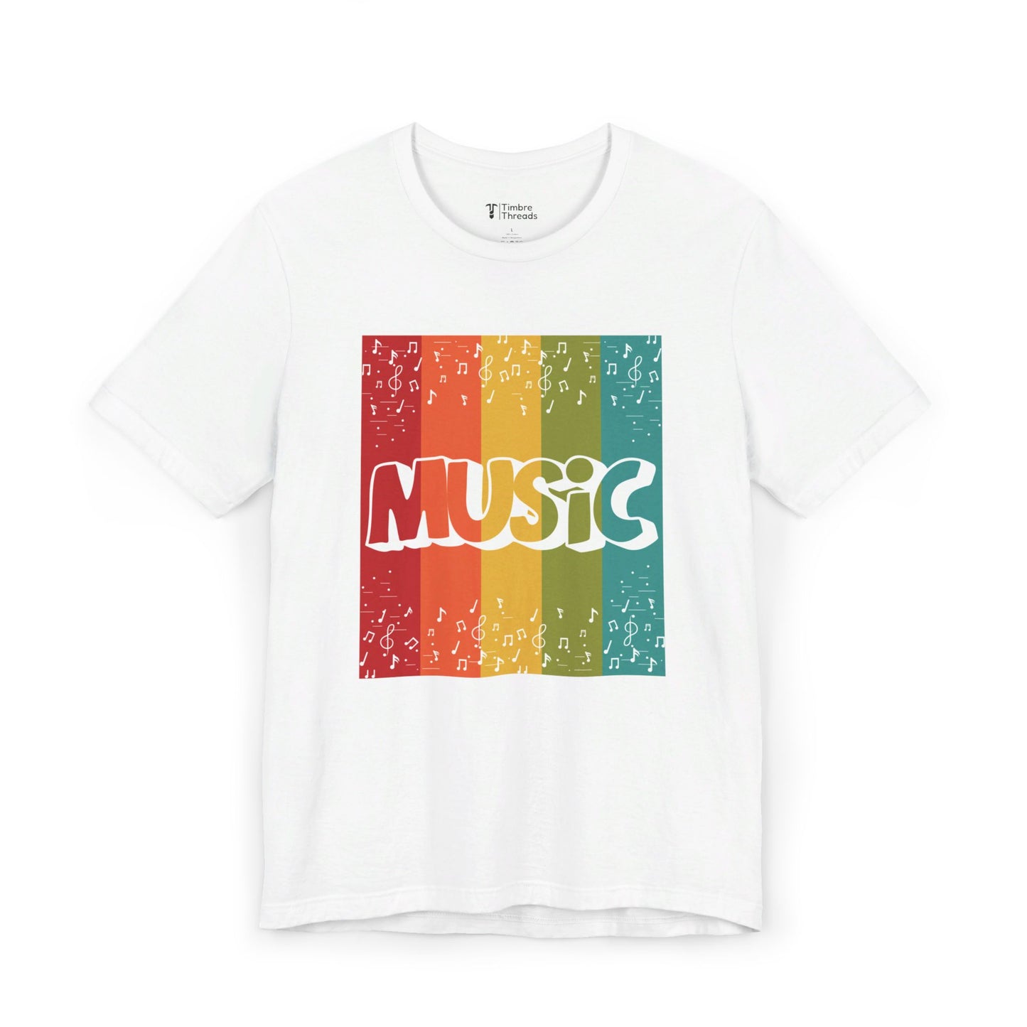 Rainbow Music Graphic Short Sleeve Tee