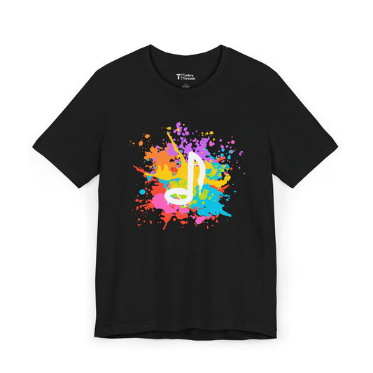 Graffiti Music Note Short Sleeve Tee