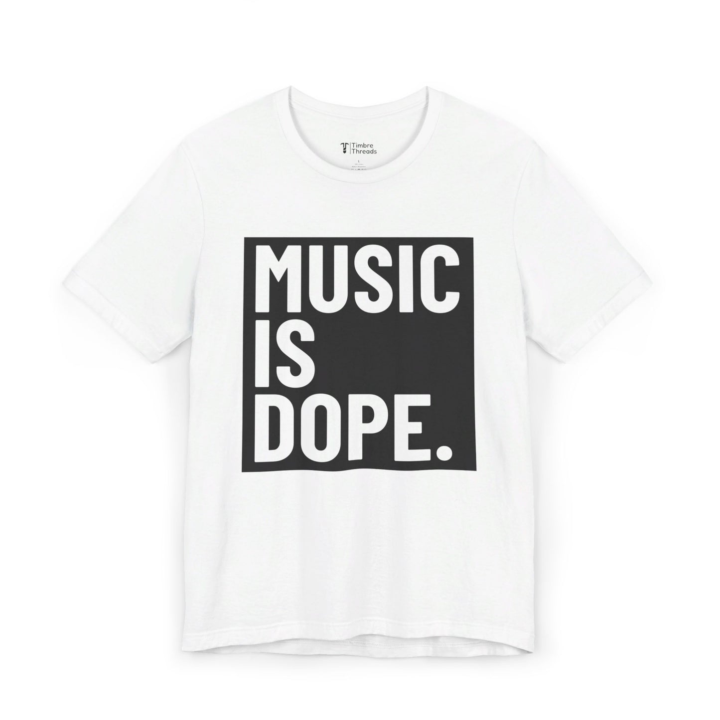 Music Is Dope Box Graphic Short Sleeve Tee