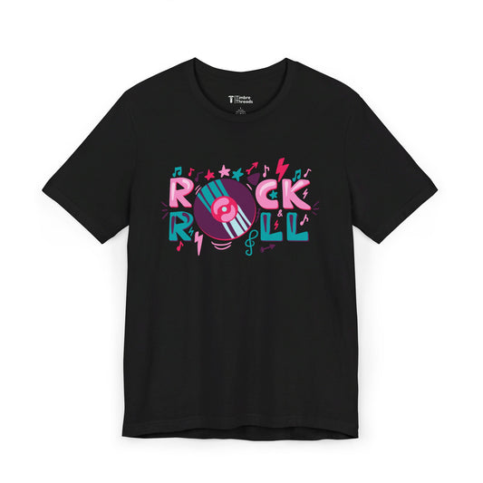 Rock and Roll Drawing Short Sleeve Tee