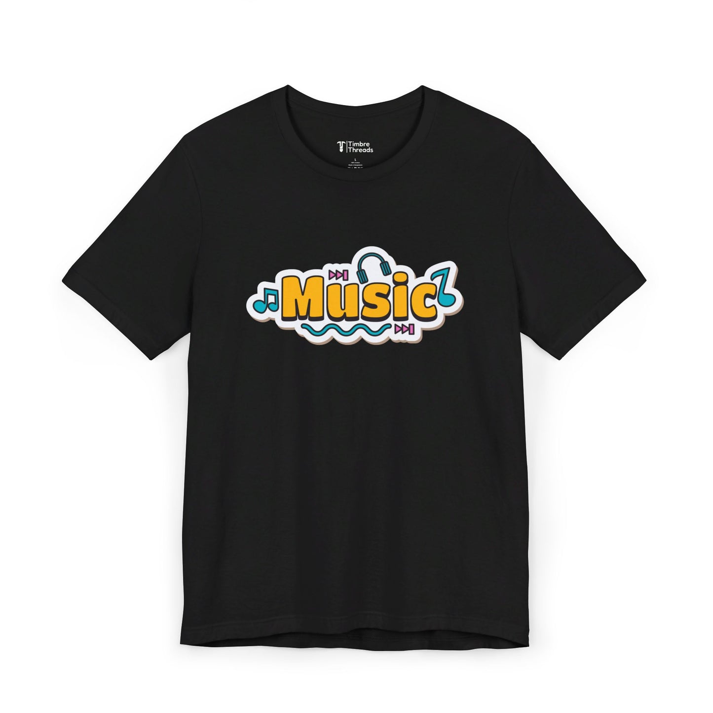 Cartoony Music Drawing Short Sleeve Tee