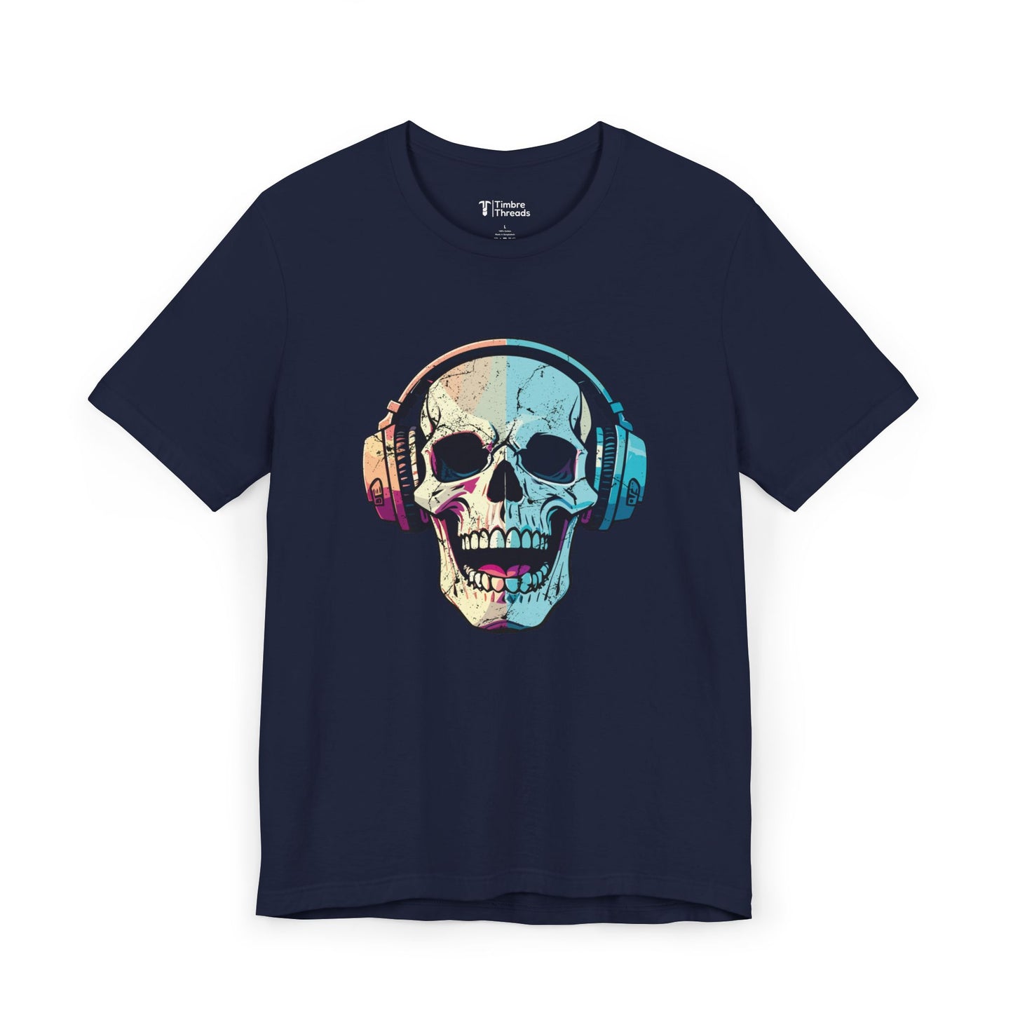 Skull With Headphones Short Sleeve Tee