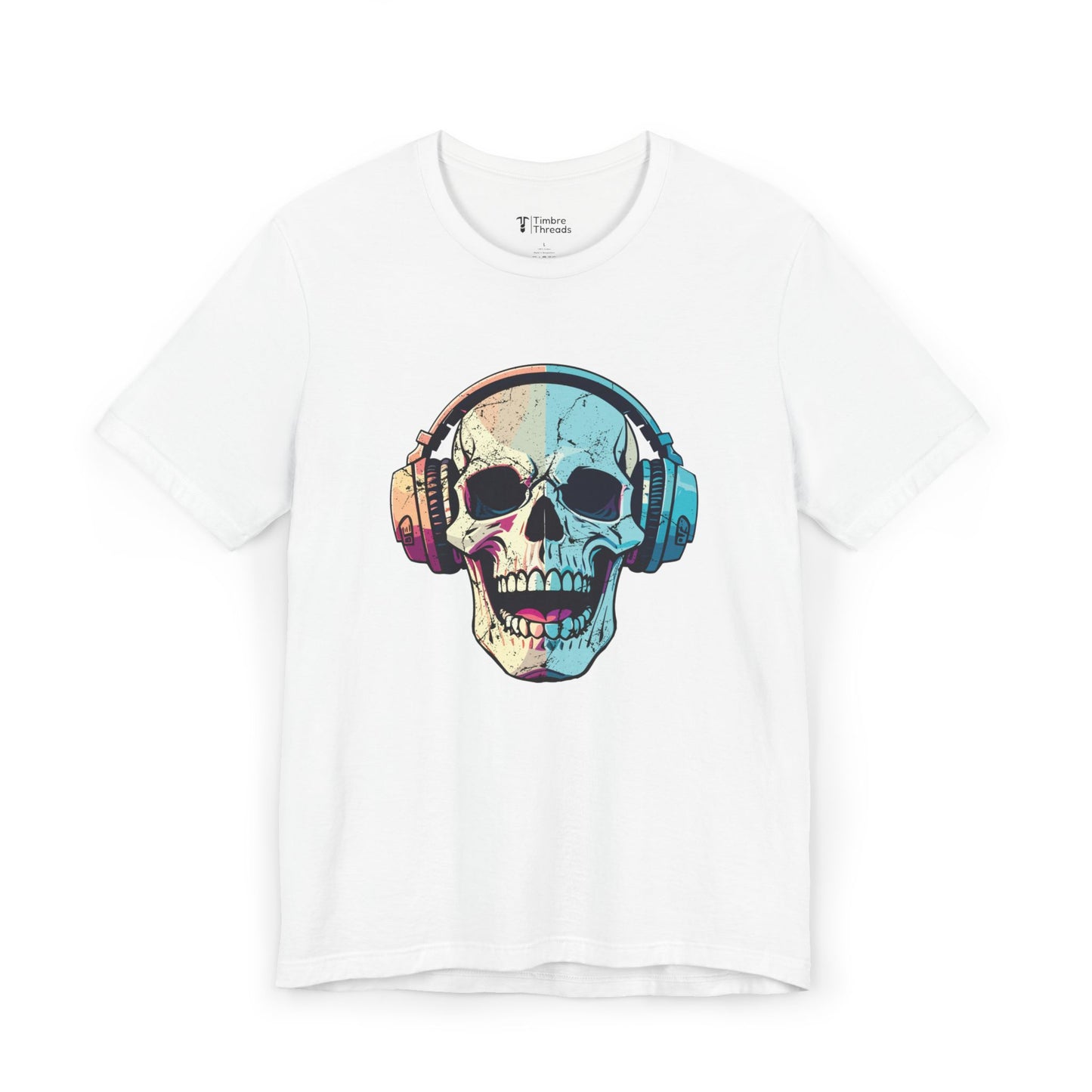 Skull With Headphones Short Sleeve Tee