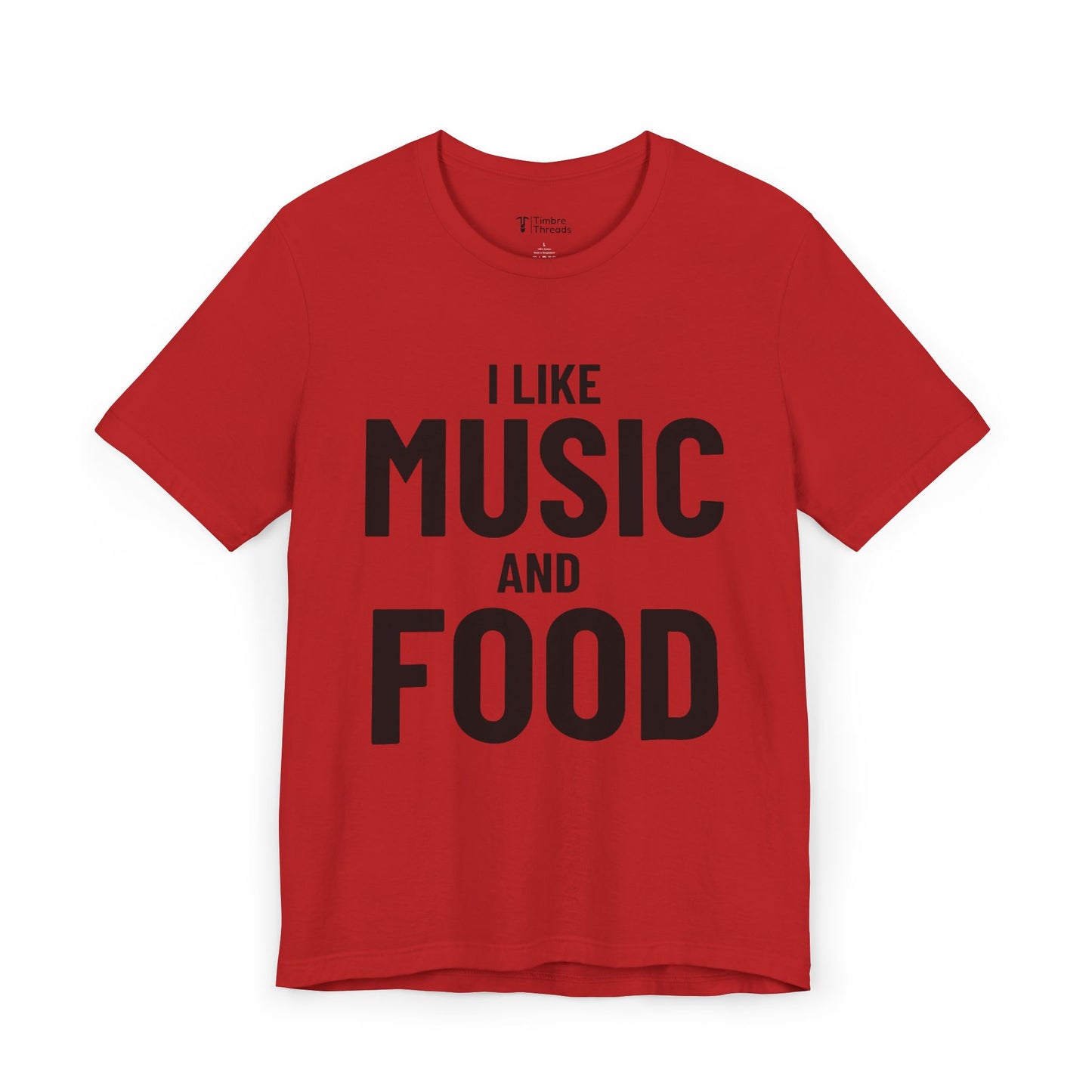 I Like Music and Food Short Sleeve Tee