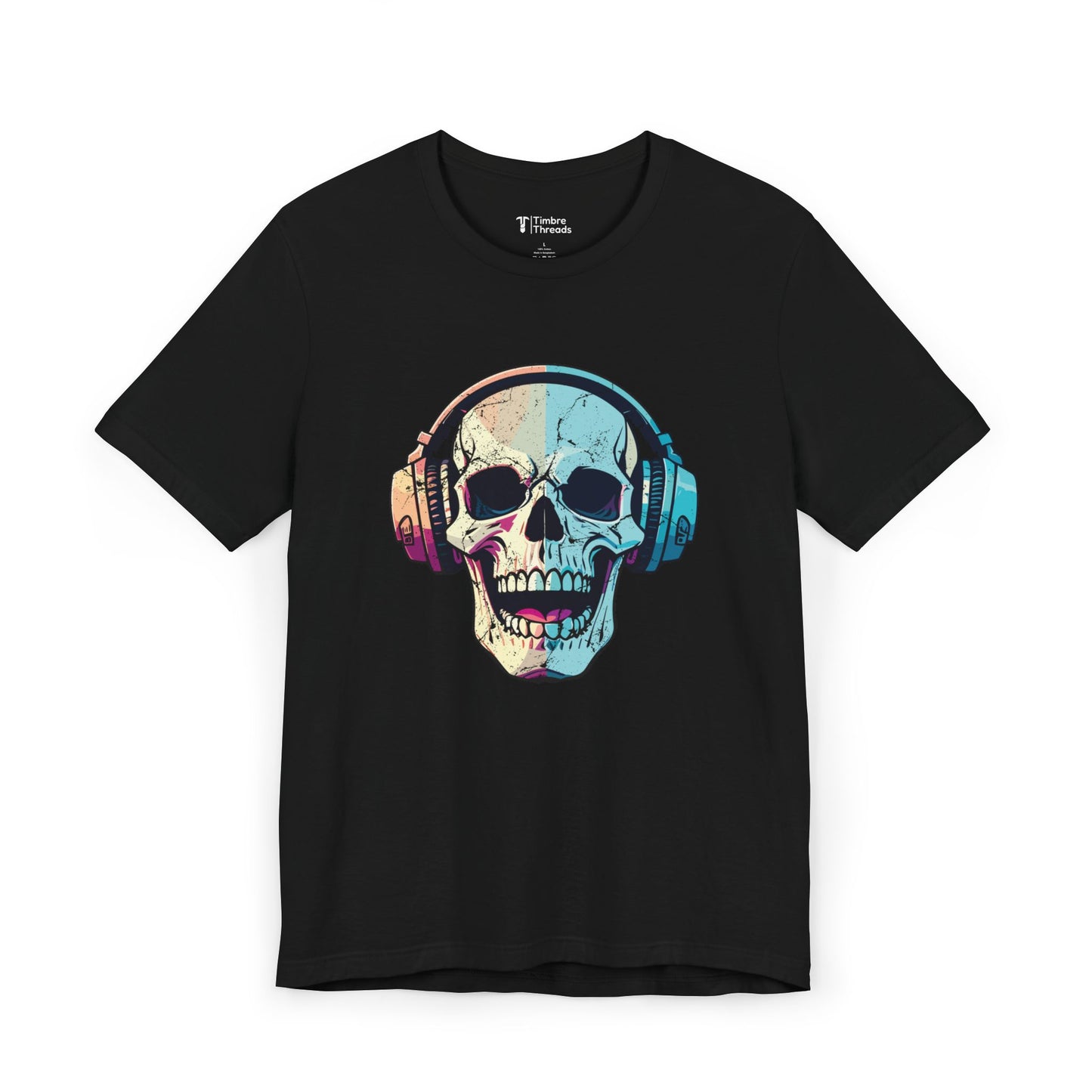 Skull With Headphones Short Sleeve Tee