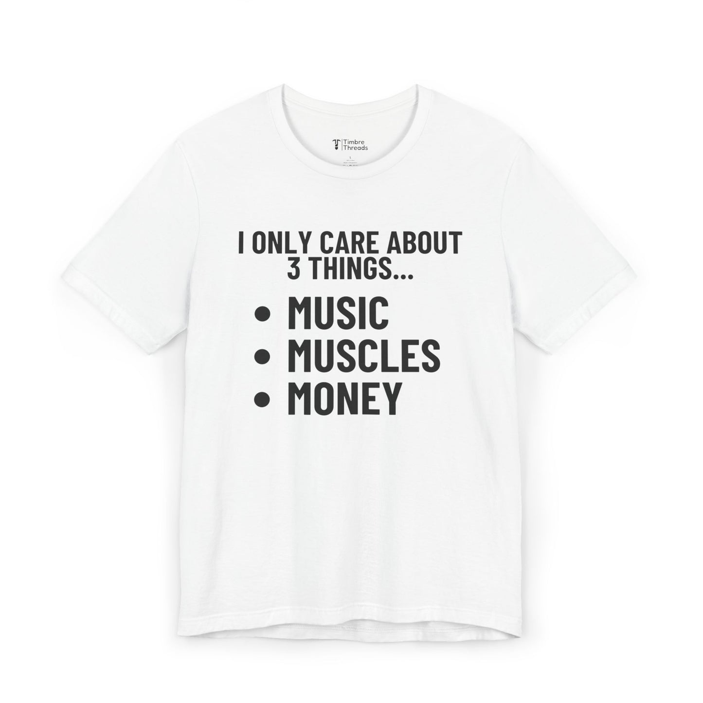 Music, Muscles, Money Short Sleeve Tee