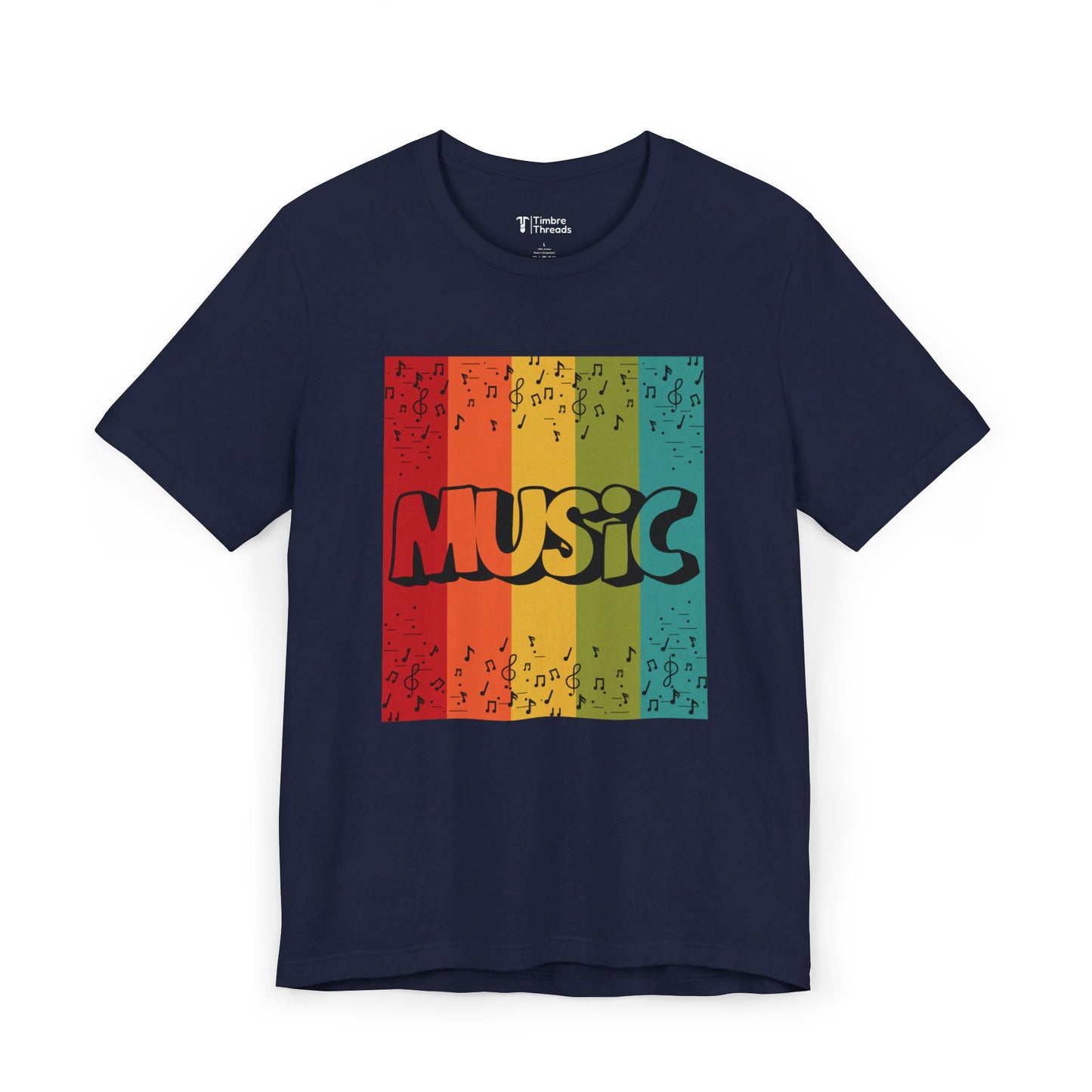 Rainbow Music Graphic Short Sleeve Tee