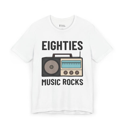 Eighties Music Rocks Graphic Short Sleeve Tee