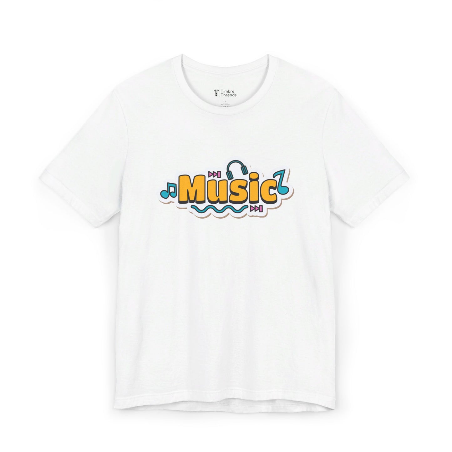 Cartoony Music Drawing Short Sleeve Tee