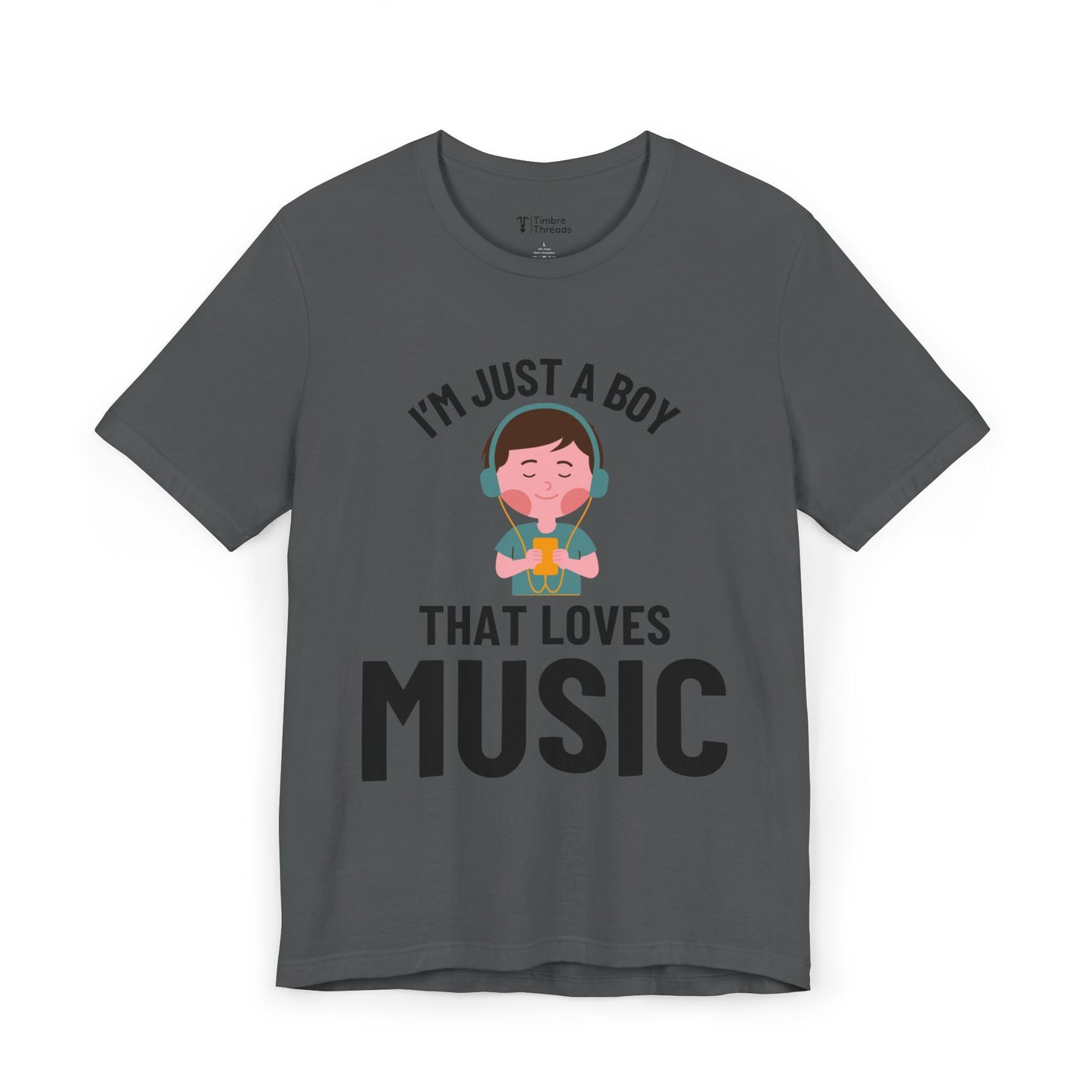 I'm Just A Boy Who Loves Music Short Sleeve Tee