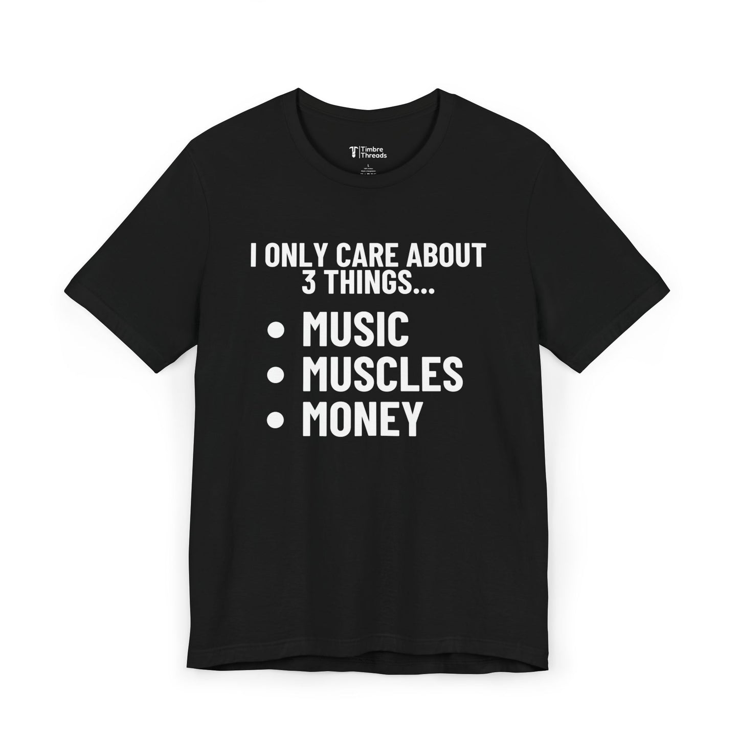 Music, Muscles, Money Short Sleeve Tee