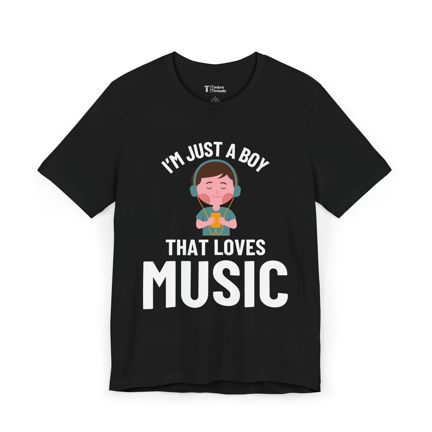 I'm Just A Boy Who Loves Music Short Sleeve Tee