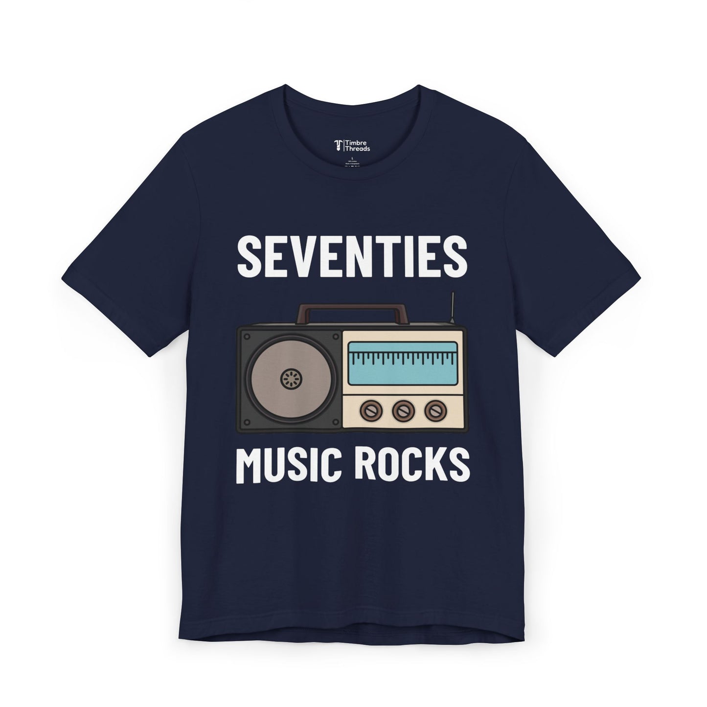 Seventies Music Rocks Graphic Short Sleeve Tee