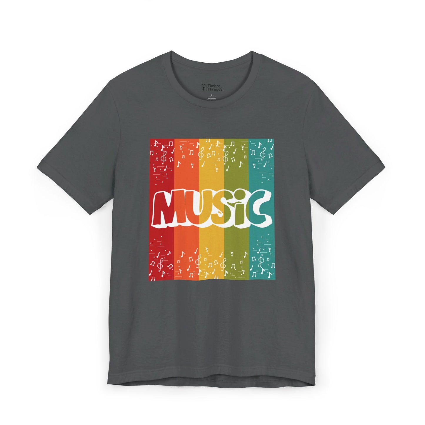 Rainbow Music Graphic Short Sleeve Tee