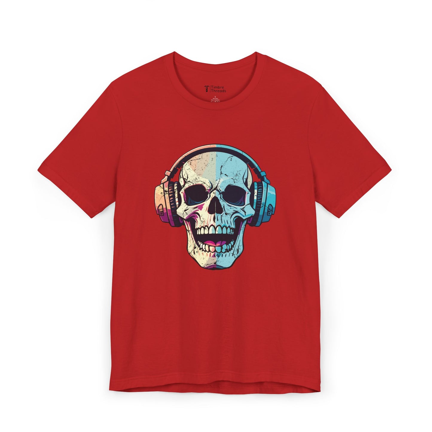 Skull With Headphones Short Sleeve Tee